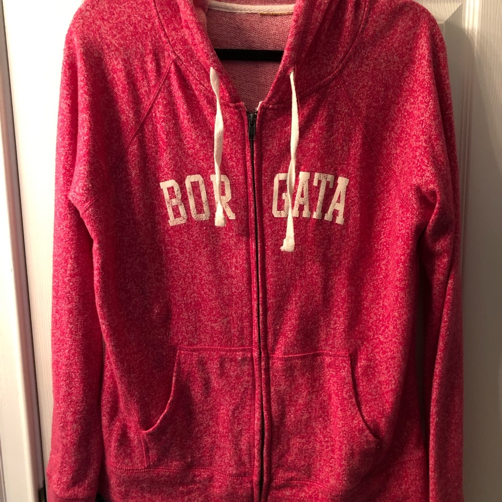 🎂Borgata Pink Zipper Hoodie